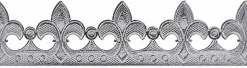 Couronne de roi Fleurs de Lys argent avec attache carton 5 unités Nordia
