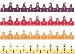 Couronne des rois Amalgame 4 couleurs panachées 4 unités