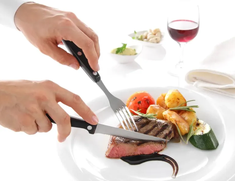 Couteau à steak (x 6) lame inox 10,5 cm Hendi