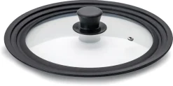 Couvercle en verre bord silicone de 24 à 28 cm Ibili
