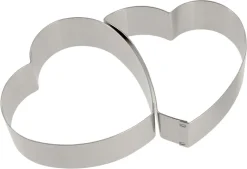 Cœurs entrelacés en inox 8 x ht 3 cm Gobel