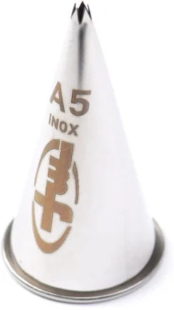 Douille pâtisserie cannelée inox A5 - Ø 3 mm Mallard Ferrière