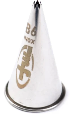 Douille pâtisserie cannelée inox B6 - Ø 4 mm Mallard Ferrière