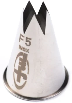 Douille pâtisserie cannelée inox F5 - Ø 17 mm Mallard Ferrière