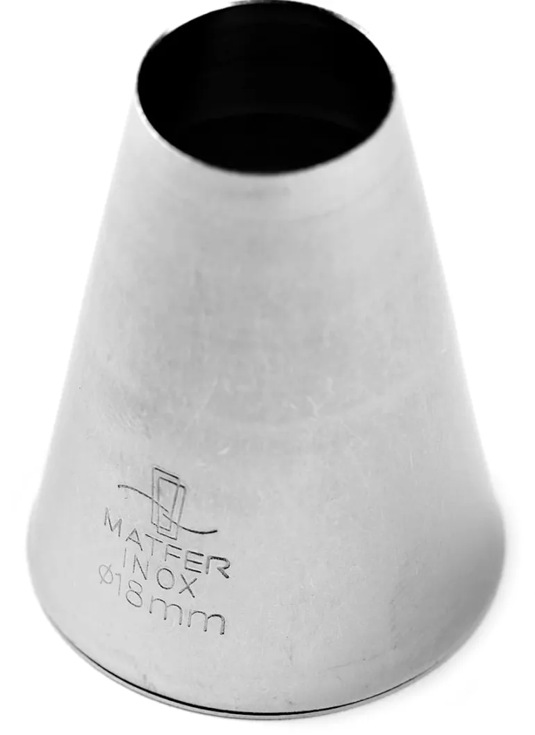 Douille pâtisserie inox douille pâtissière unie Ø 1,8 cm Matfer