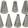 Douilles pâtisserie cannelées inox (x 12) Mallard Ferrière