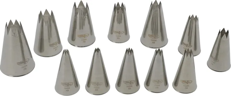 Douilles pâtisserie cannelées inox (x 12) Mallard Ferrière