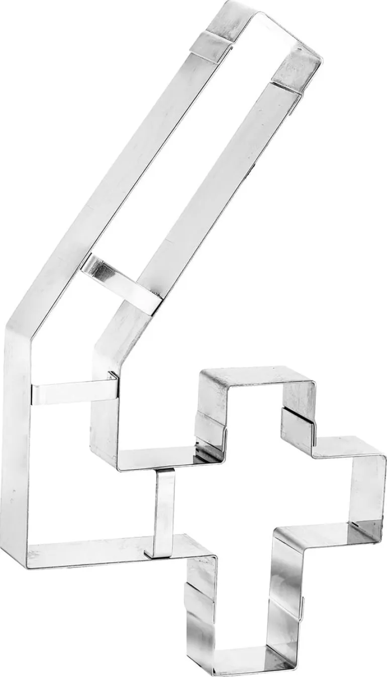 Emporte-pièce inox Chiffre N°4 32 x 18 cm Mallard Ferrière