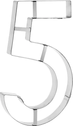 Emporte-pièce inox Chiffre N°5 32 x 18 cm Mallard Ferrière