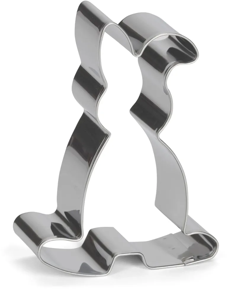 Emporte-pièce Lapin assis acier inoxydable Ht 7 cm Patisse