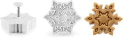 Emporte-pièce à poussoir (x 3) Forme flocon de neige Ibili