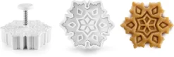 Emporte-pièce à poussoir (x 3) Forme flocon de neige Ibili