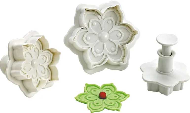 Emporte-piece fleur à poussoir Lot de 3 Mallard Ferrière