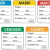Etiquettes d'identification HACCP Mercredi