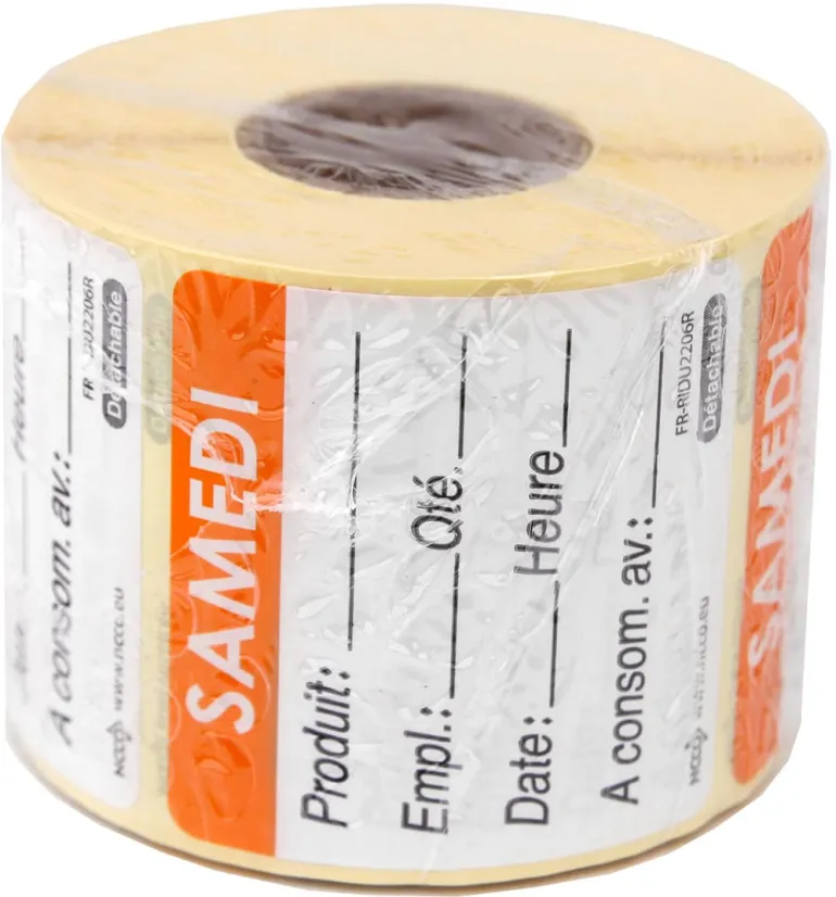 Etiquettes d'identification HACCP Samedi