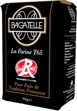 Farine Bagatelle T65 - Label Rouge Pour Pain de Tradition Française 1 kg Moulin Maury