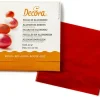 Feuille alu pour bonbon et chocolat (x 150) rouge 10 x 10 cm Decora