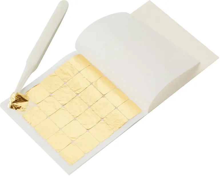Feuilles d'or petits carrés 1,5 x 1,5 cm Valrhona