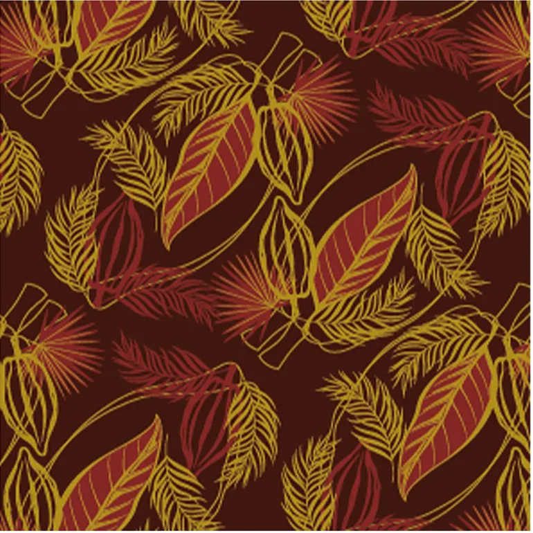 Feuille transfert chocolat Cacaoyer Lot de 5 feuilles Valrhona