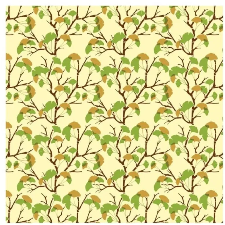 Feuille transfert chocolat Ginkgo Lot de 5 feuilles Valrhona