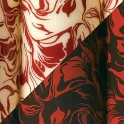 Feuille transfert chocolat Marbrure rouge Lot de 10 feuilles Décors et Créations
