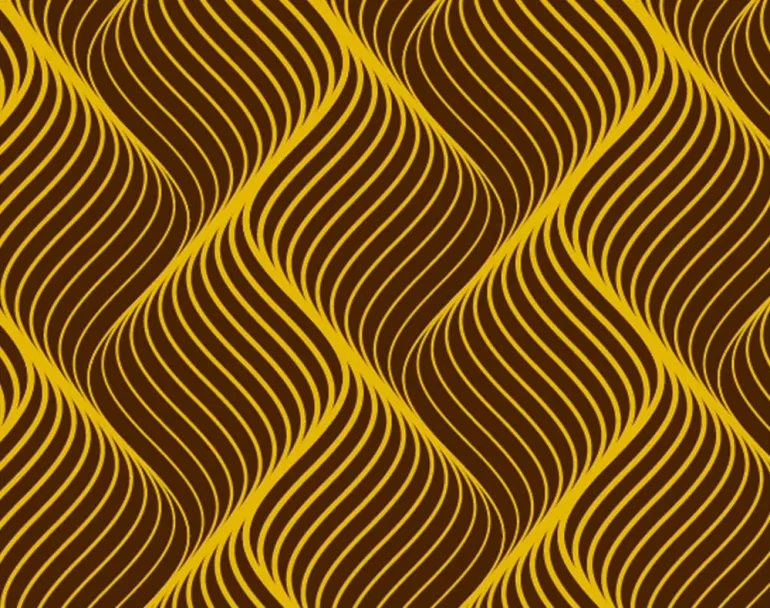 Feuille transfert chocolat vagues jaunes Lot de 5 feuilles Pavoni