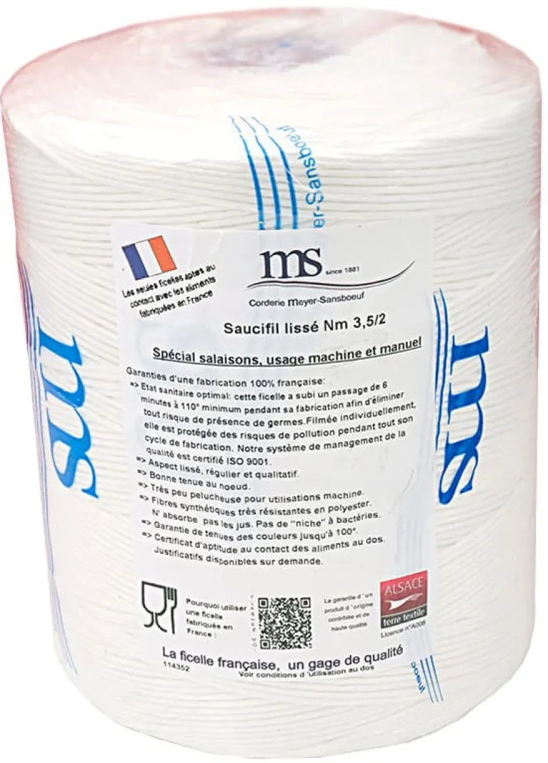 Ficelle polyester blanc 3,5/2 1 kg