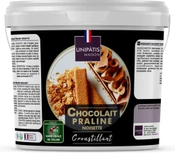 Fourrage croustillant chocolat au lait praliné 1 kg Unipatis