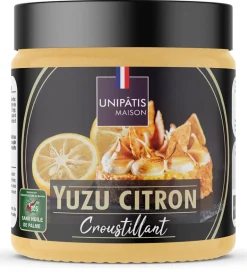 Fourrage croustillant chocolat blanc citron yuzu 250 g Unipatis