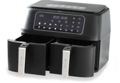 Friteuse sans huile électrique Airfryer double compartiment 2 x 4.5 Litres Lacor