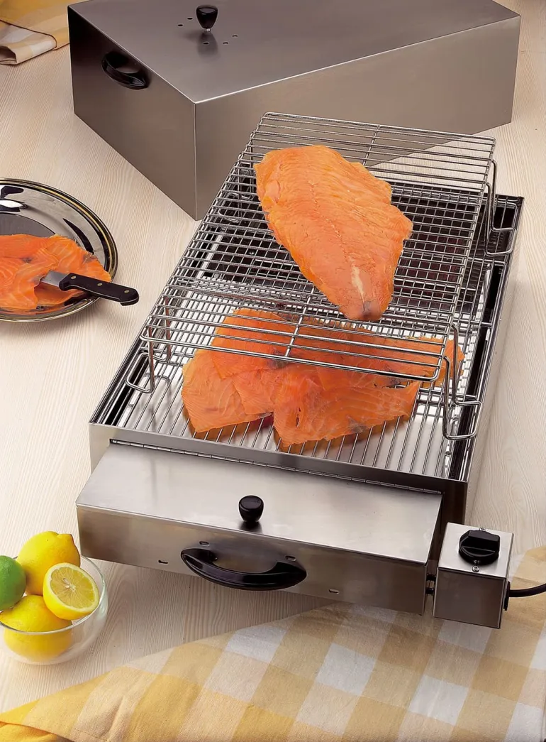 Fumoir inox 2 étages (fumage à froid)
