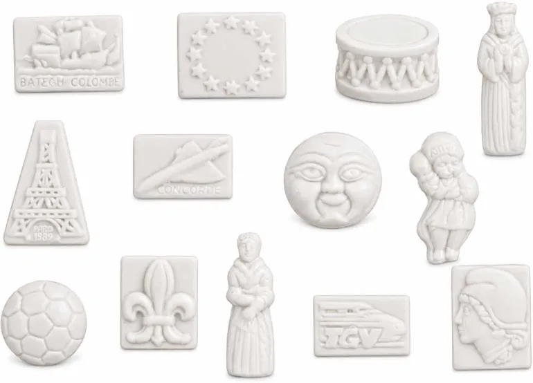Fèves biscuit blanc Les basiques Boîte de 144 fèves Nordia