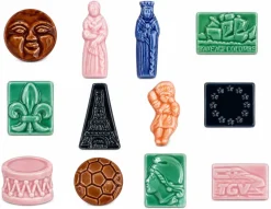 Fèves en émail de couleur Les basiques Boite de 144 fèves Nordia