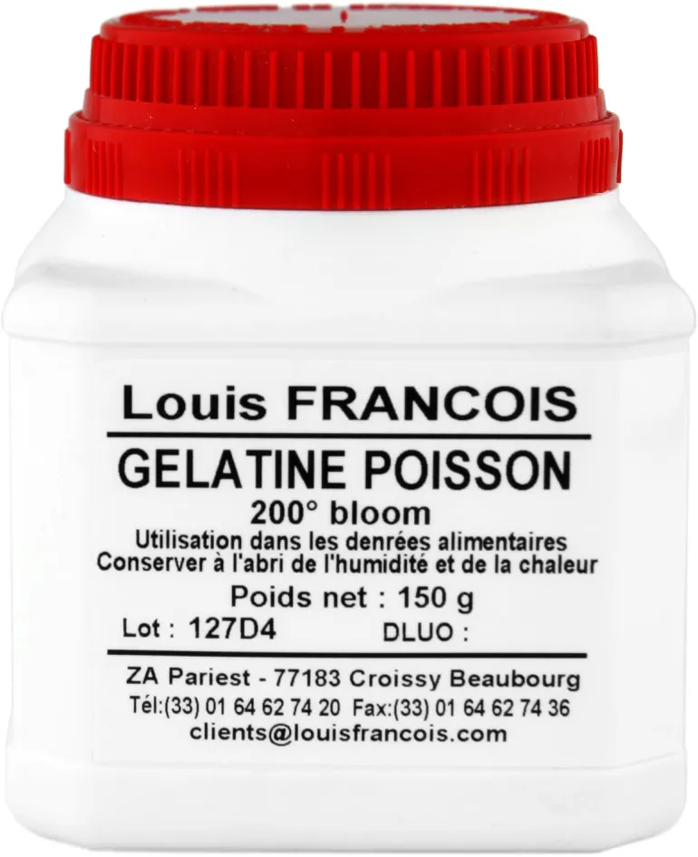 Gélatine de poisson en poudre 200 bloom 150 g Louis François