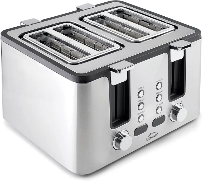 Grille-pain inox semi-professionnel 4 tranches Lacor