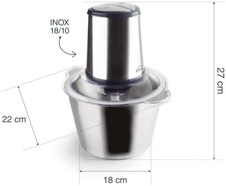 Hachoir électrique tout inox Lacor