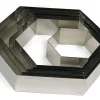 Hexagone inox 22 x ht 4,5 cm Mallard Ferrière