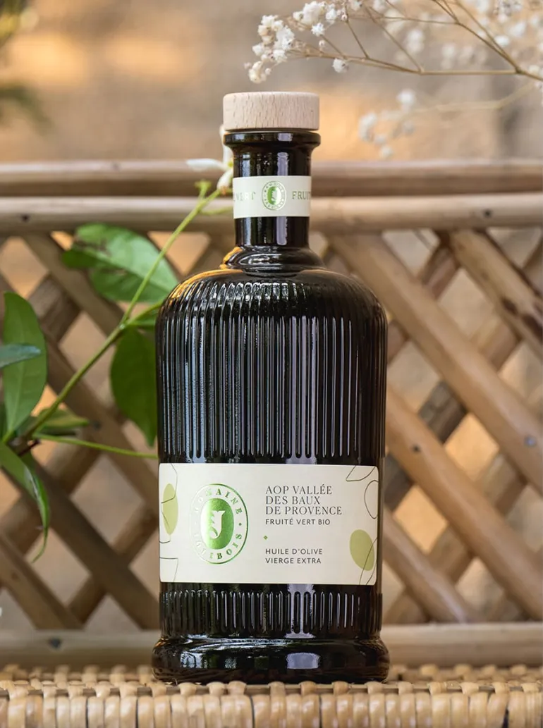 Huile d'olive Fruité vert Bio AOP Vallée des Baux de Provence 50 cl Domaine Jolibois