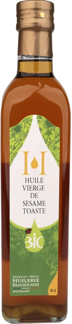 Huile vierge de sésame toasté Bio 50 cl Huilerie Beaujolaise