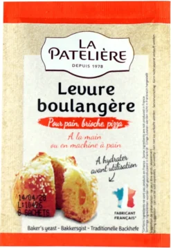 Levure de boulanger traditionnelle 8 sachets de 8 g La Patelière