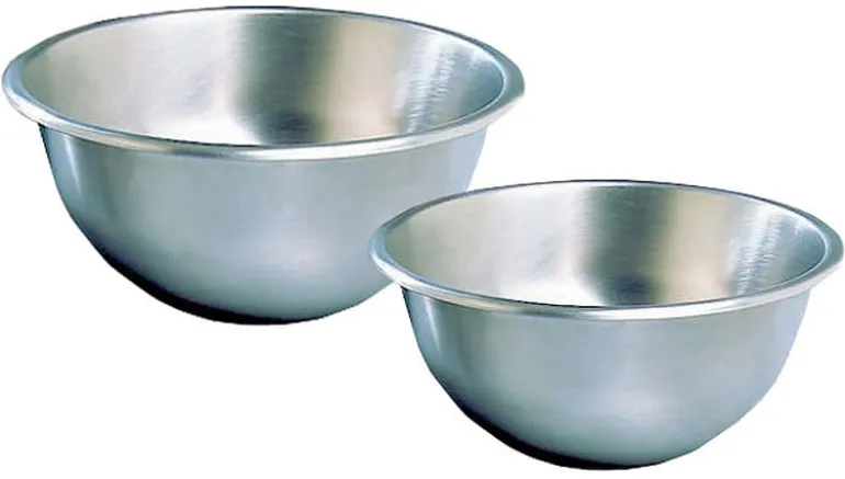 Lot de 2 Culs de poule inox Ø 20 cm et Ø 25 cm Matfer
