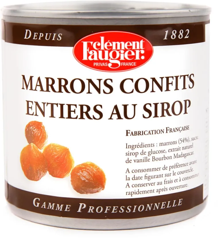 Marrons extra confits au sirop 300 g Clément Faugier