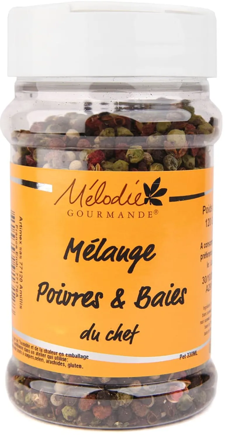 Mélange poivres et baies du Chef 120 g Mélodie Gourmande