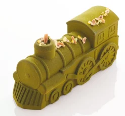 Moule à bûche silicone Locomotive de Noël 25 x 8 cm Pavoni