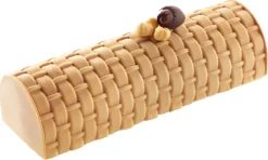 Moule à bûche silicone Tapis tressé 25 x 9 cm Silikomart