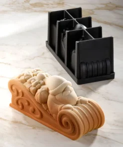 Moule à bûche silicone "Wish" Père Noël et son traîneau 25 x 8 x 10 cm Pavoni