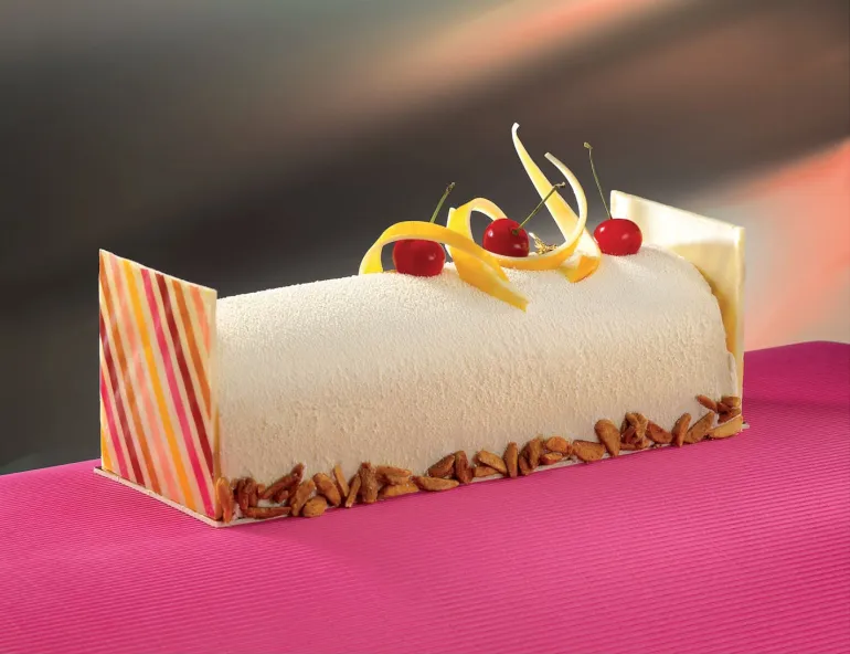 Moule à bûche thermoformé (x 10) 1/2 ronde 57 x 8 cm Matfer