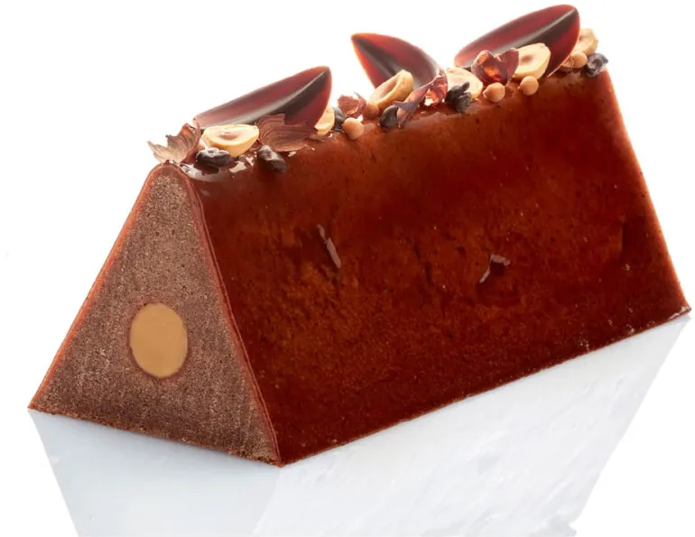 Moule à cake inox triangle avec insert tube 8,2 x 25 x ht 8 cm Martellato