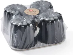 Moule à cannelé anti-adhérent (x 4) Ø 5,5 cm De Buyer