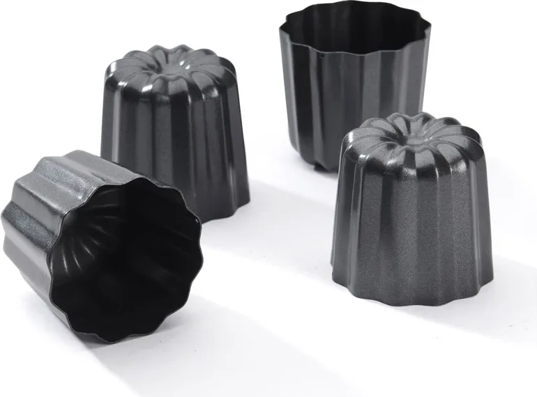 Moule à cannelé anti-adhérent (x 4) Ø 5,5 cm De Buyer